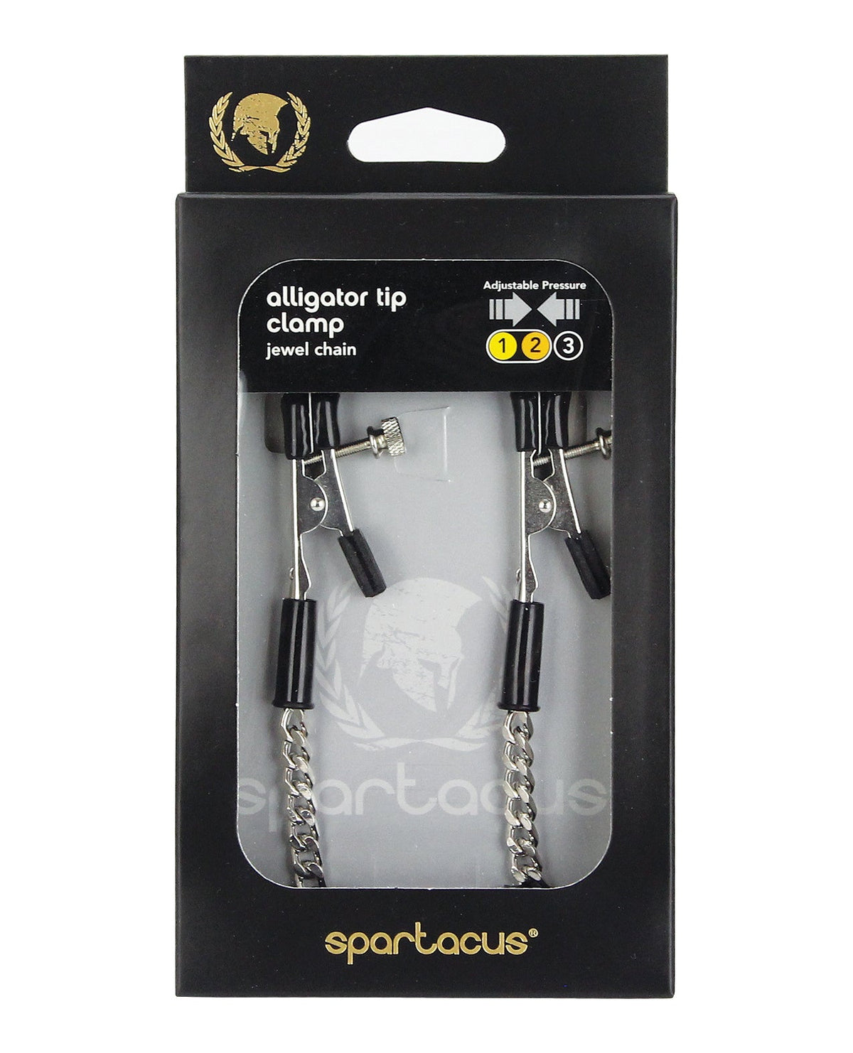 Spartacus Spartacus Adjustable Alligator Nipple Clamps w/Silver Chain