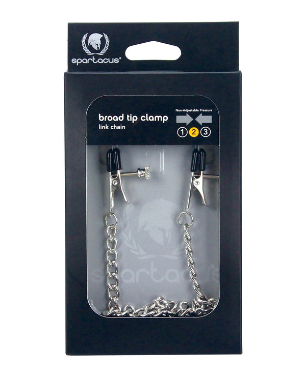 Spartacus Spartacus Adjustable Broad Tip Nipple Clamps w/Link Chain