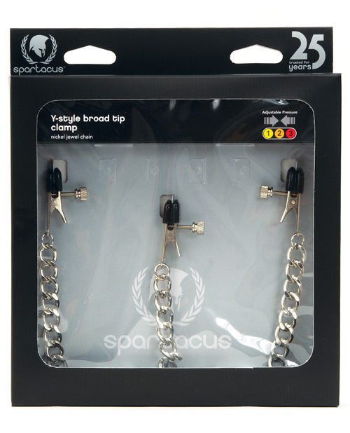 Spartacus Spartacus Y-Style Broad Tip Nipple Clamps & Clit Clamp