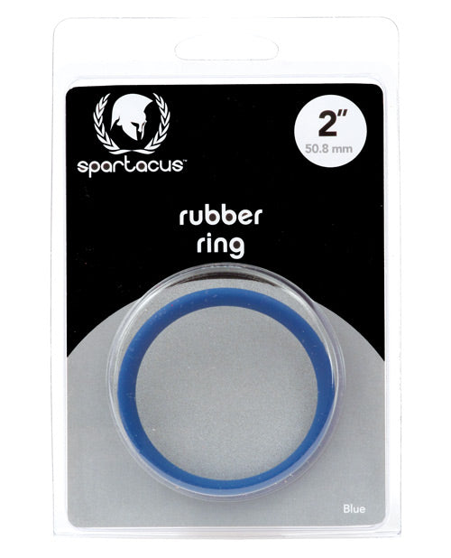 Spartacus Spartacus 2" Rubber Cock Ring - Blue