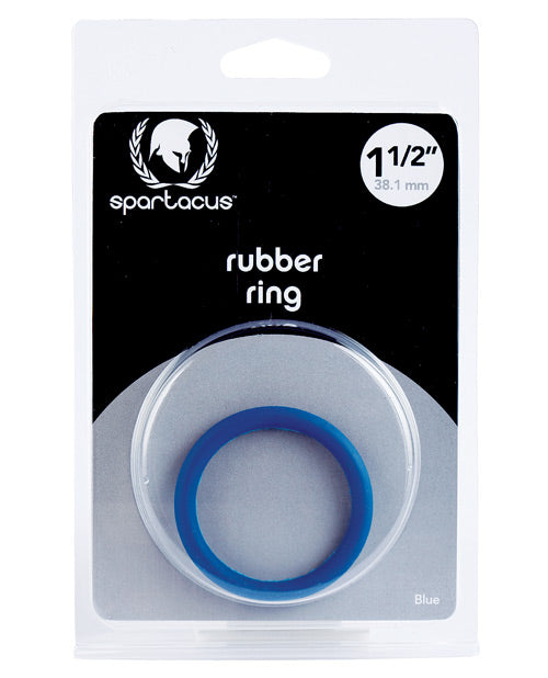 Spartacus Spartacus 1.5" Rubber Cock Ring - Blue