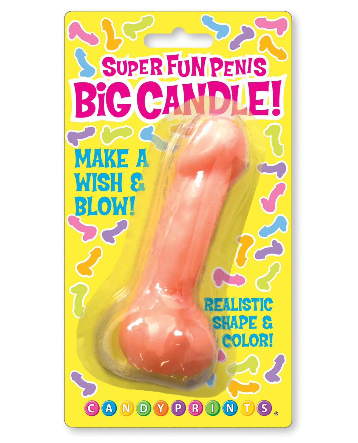Candy Prints Super Fun Big Penis Candle - Flesh