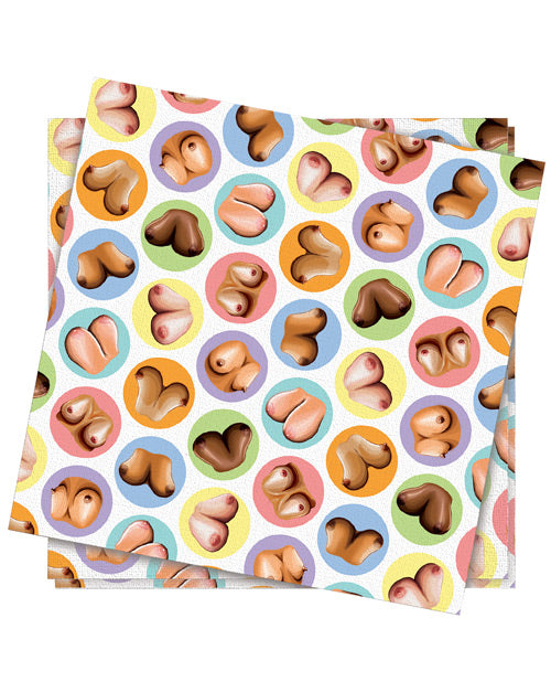 Candy Prints Mini-Boob Napkins - Pack of 8