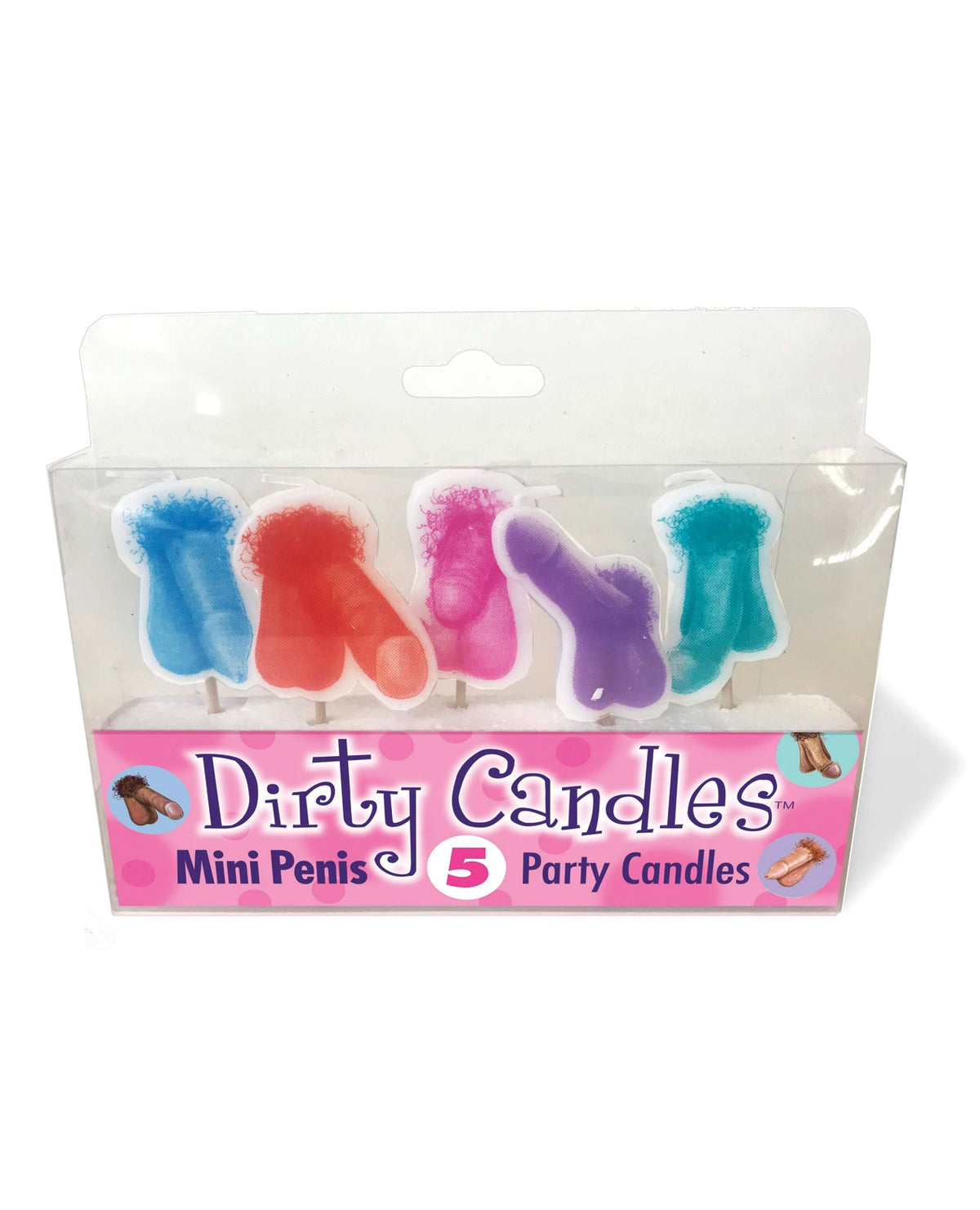 Candy Prints Mini-Penis Dirty Candle Set - Set of 5