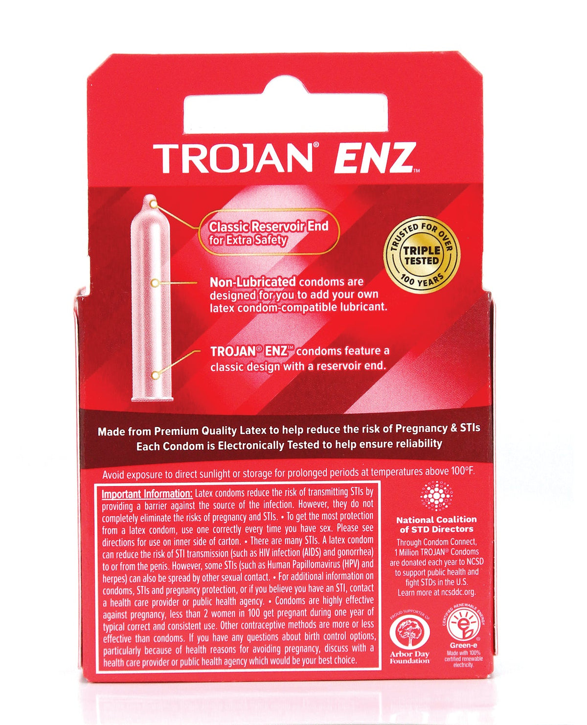 Trojan Trojan Enz Non-Lubricated - Box of 3