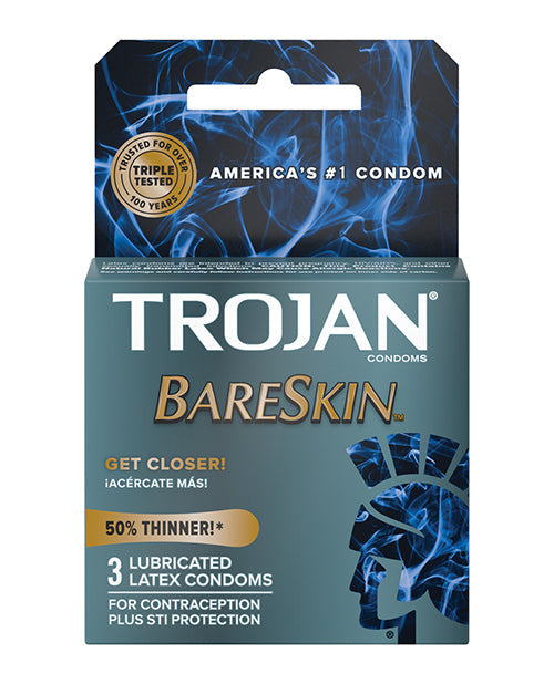 Trojan Trojan Bareskin Condoms - Box of 3