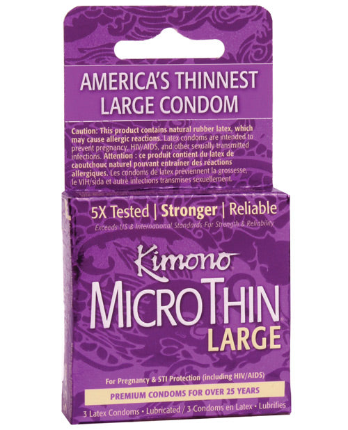 Kimono Kimono Micro Thin Large Condoms - Box of 3