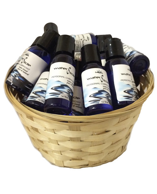 Earthly Body Earthly Body Waterslide Personal Lubricant w/Carrageenan - 1 oz Bottles Basket of 30