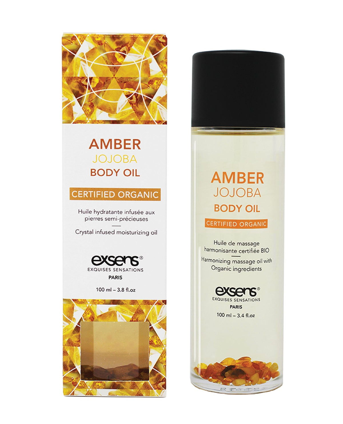 Exsens EXSENS of Paris Organic Body Oil w/Stones - Amber Jojoba 100 ml