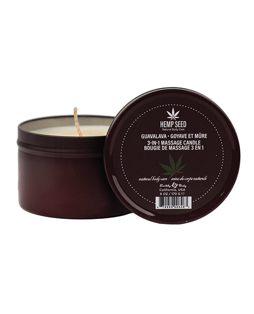 Earthly Body Earthly Body Suntouched Hemp Candle - 6 oz Round Tin Guavalava