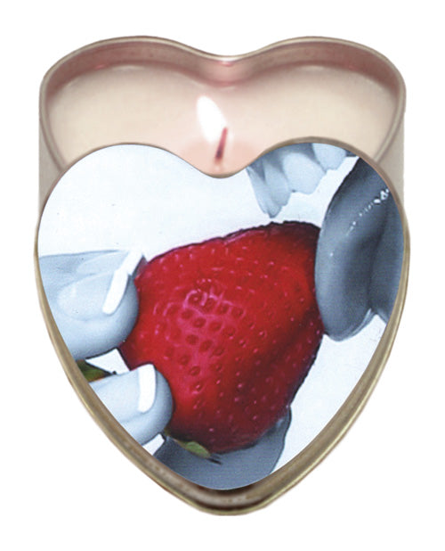 Earthly Body Earthly Body Suntouched Hemp Edible Candle - 4.7 oz Heart Tin Strawberry