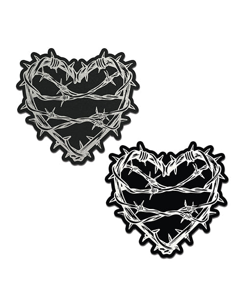 Pastease Pastease Premium Barbed Wire Heart Reflective - Black O/S