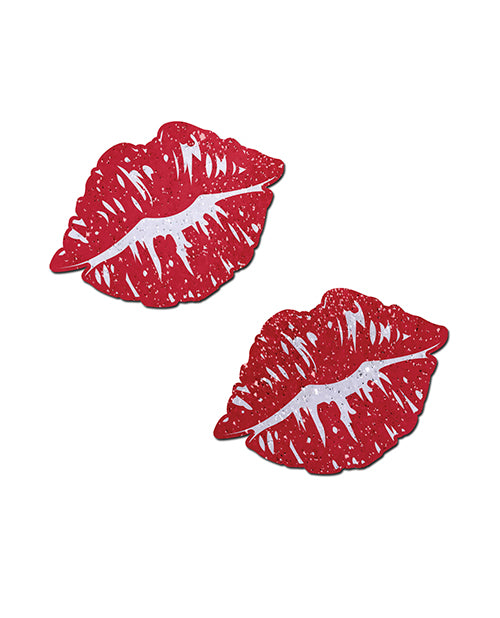 Pastease Pastease Premium Sparkle Kissing Lips - Red O/S