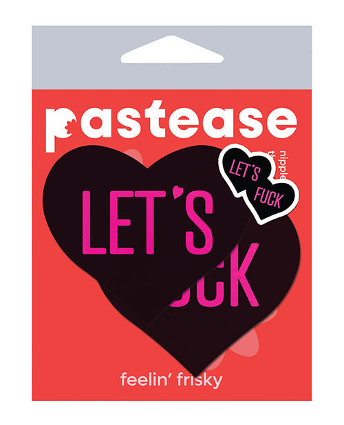 Pastease Pastease Let's Fuck Hearts - Black O/S