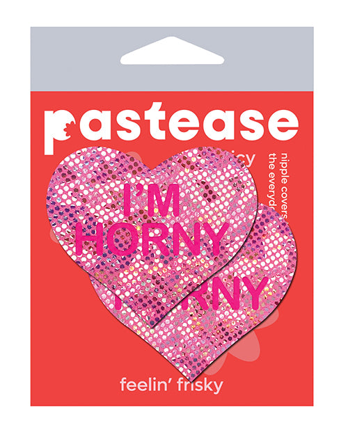 Pastease Pastease I'm Horny Heart - Pink/Red O/S