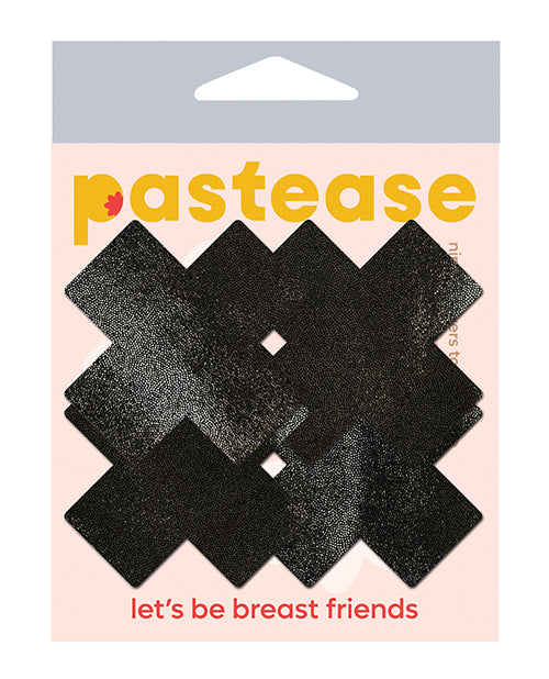 Pastease Pastease Premium Petites Liquid Cross - Black O/S Pack of 2 Pair