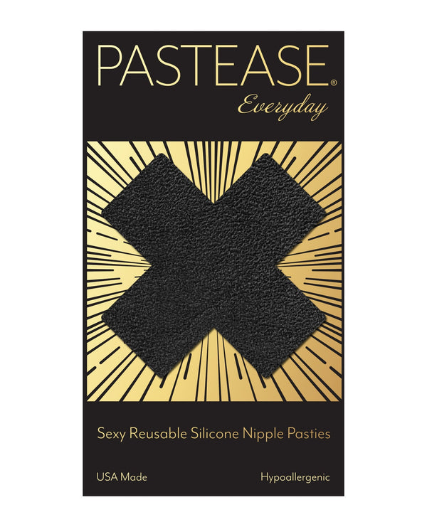 Pastease Pastease Reusable Luxury Suede Cross - Black O/S