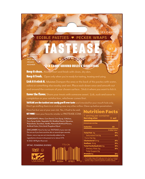 Pastease Pastease Tastease Edible Pasties & Pecker Wraps - Cinna-Buns O/S