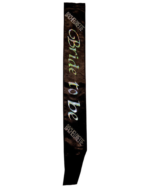 OMG International Bachelorette Bride To Be Non Flashing Sash - Black
