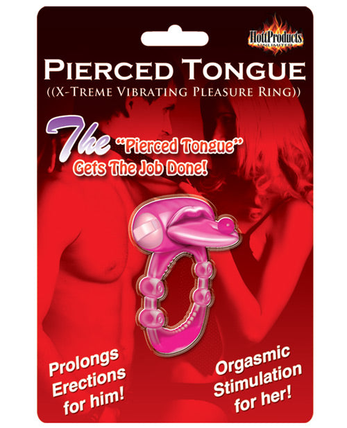 X-Treme Vibe Pierced Tongue X-treme Vibrating Pleasure Ring - Magenta