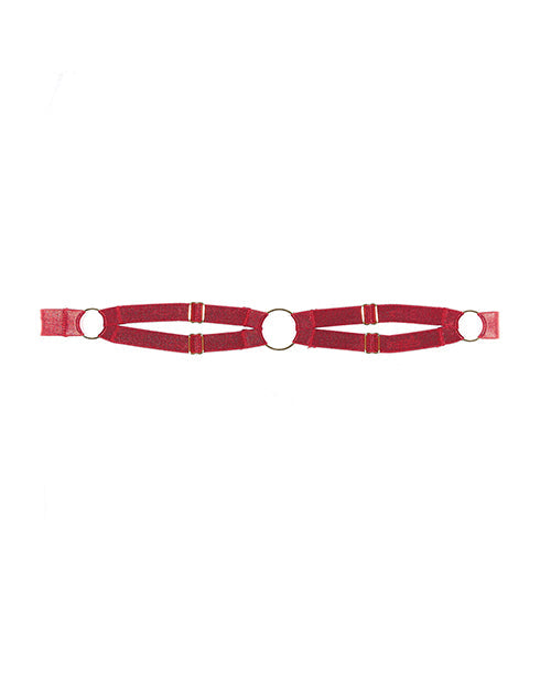 Allure Adore Come With Me Leg Garters Red O/S