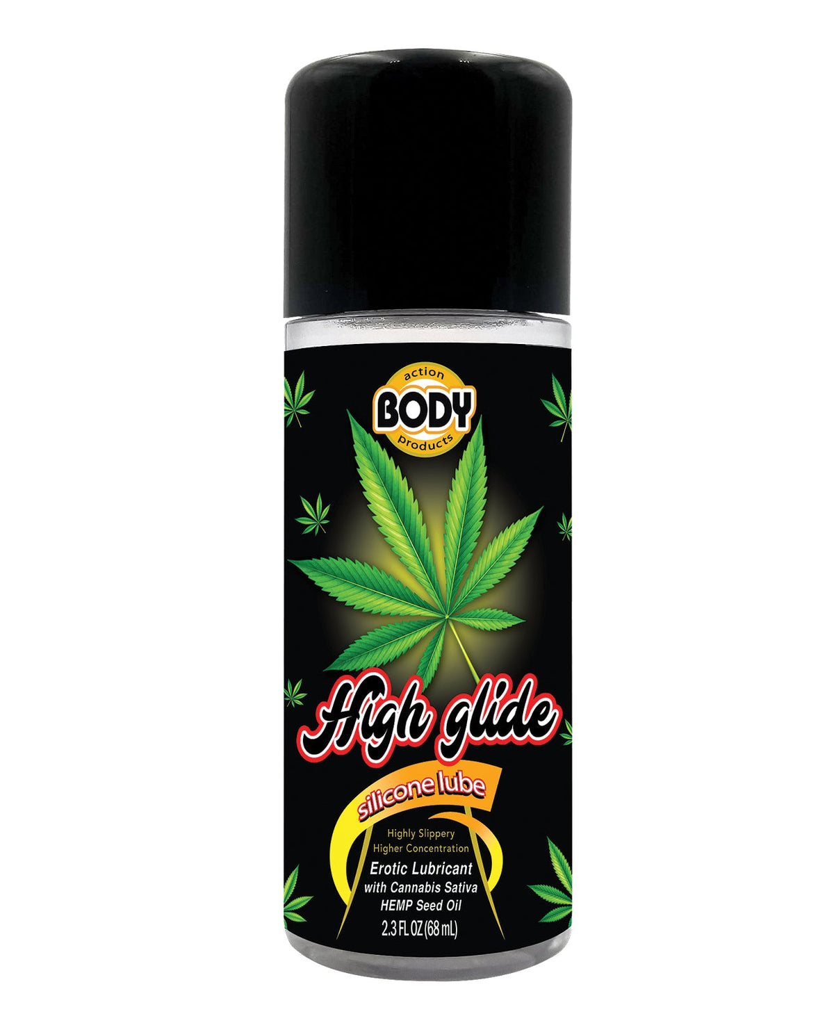Body Action High Glide Erotic Lubricant - 2.3 oz Bottle