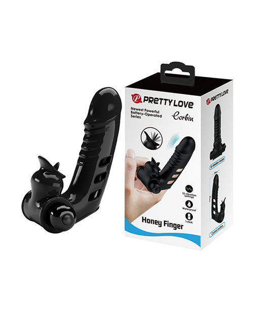 Pretty Love Pretty Love Corbin Honey Finger Vibrator - Black