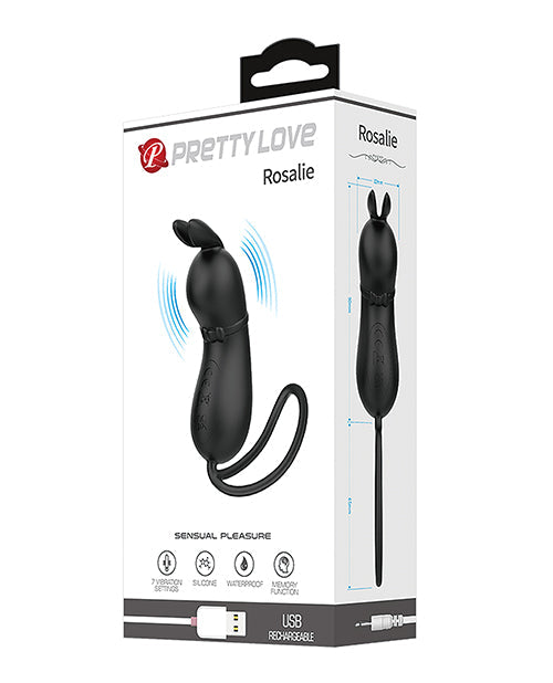 Pretty Love Pretty Love Rosalie Tethered Clit Stimulator - Black