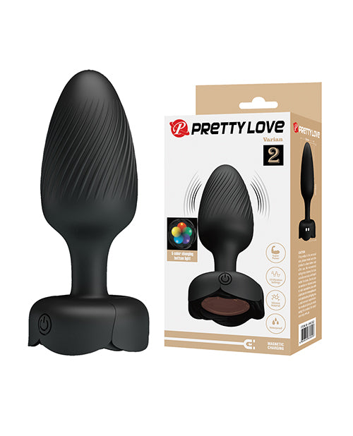Pretty Love Pretty Love Varian Large Butt Plug w/Multi Color Bottom Light - Black