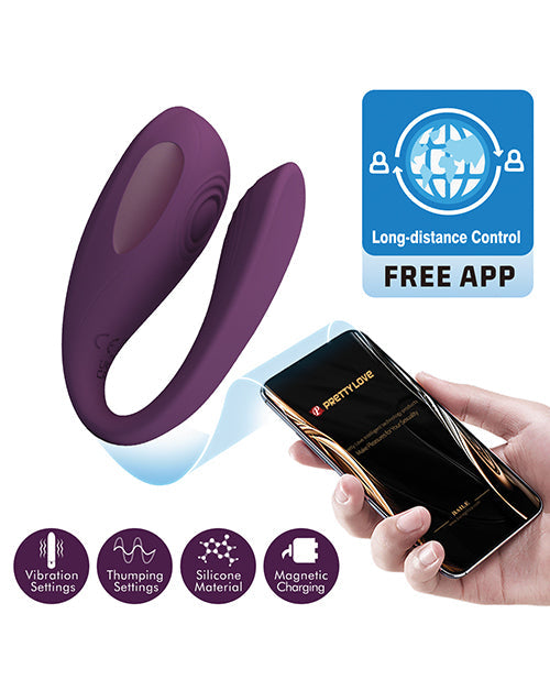 Pretty Love Pretty Love Aari Thumping Dual Vibrator - Purple