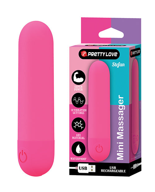 Pretty Love Pretty Love Stefan Mini Massager Bullet - Hot Pink