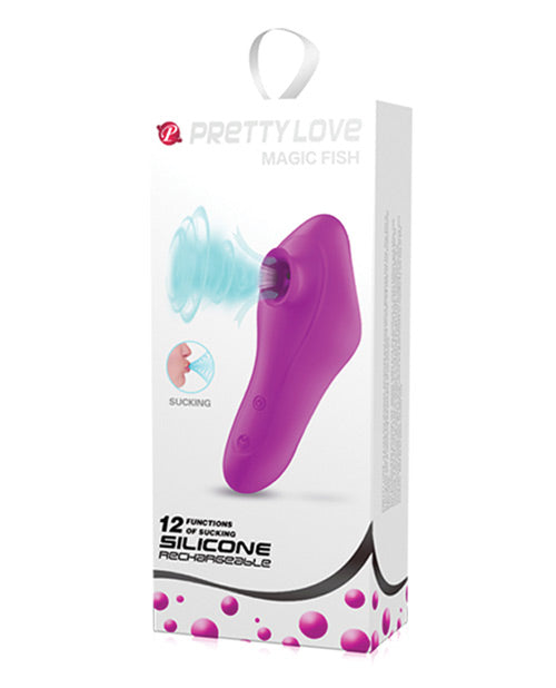 Pretty Love Pretty Love Magic Fish 12 Function Clitoral Suction Stimulator - Fuchsia