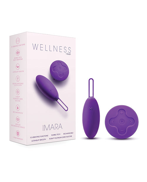 Wellness Blush Wellness Imara Vibrating Egg w/Remote - Purple