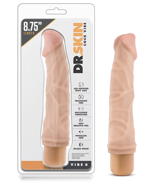 Dr. Skin Blush Dr. Skin Vibe 9" Dong #6 - Beige