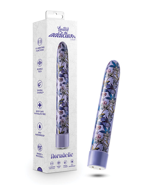 Limited Addiction Blush Limited Addiction Floradelic 7" Rechargeable Vibe - Purple