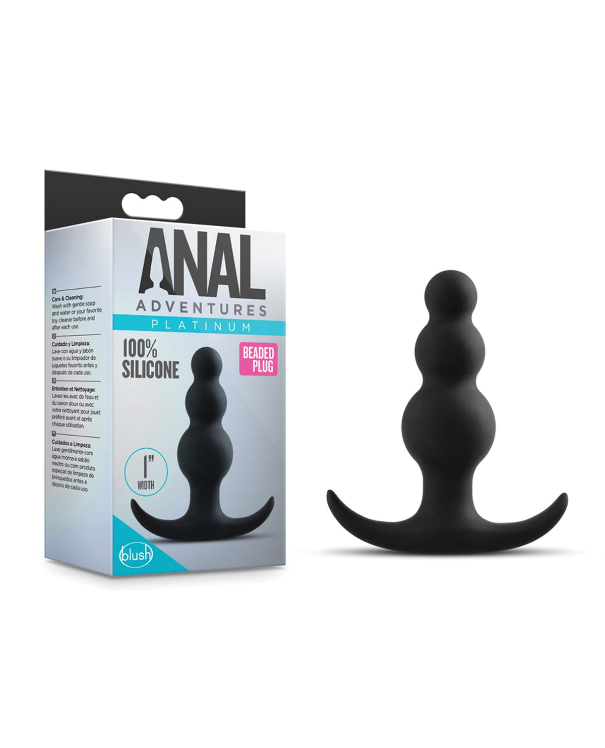 Anal Adventures Blush Anal Adventures Beaded Plug - Black