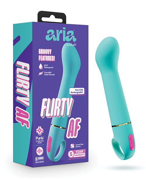 Aria Aria - Flirty AF 2.0 - Rechargeable Vibe - Teal