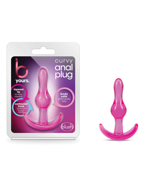 B Yours Blush B Yours Curvy Anal Plug - Pink