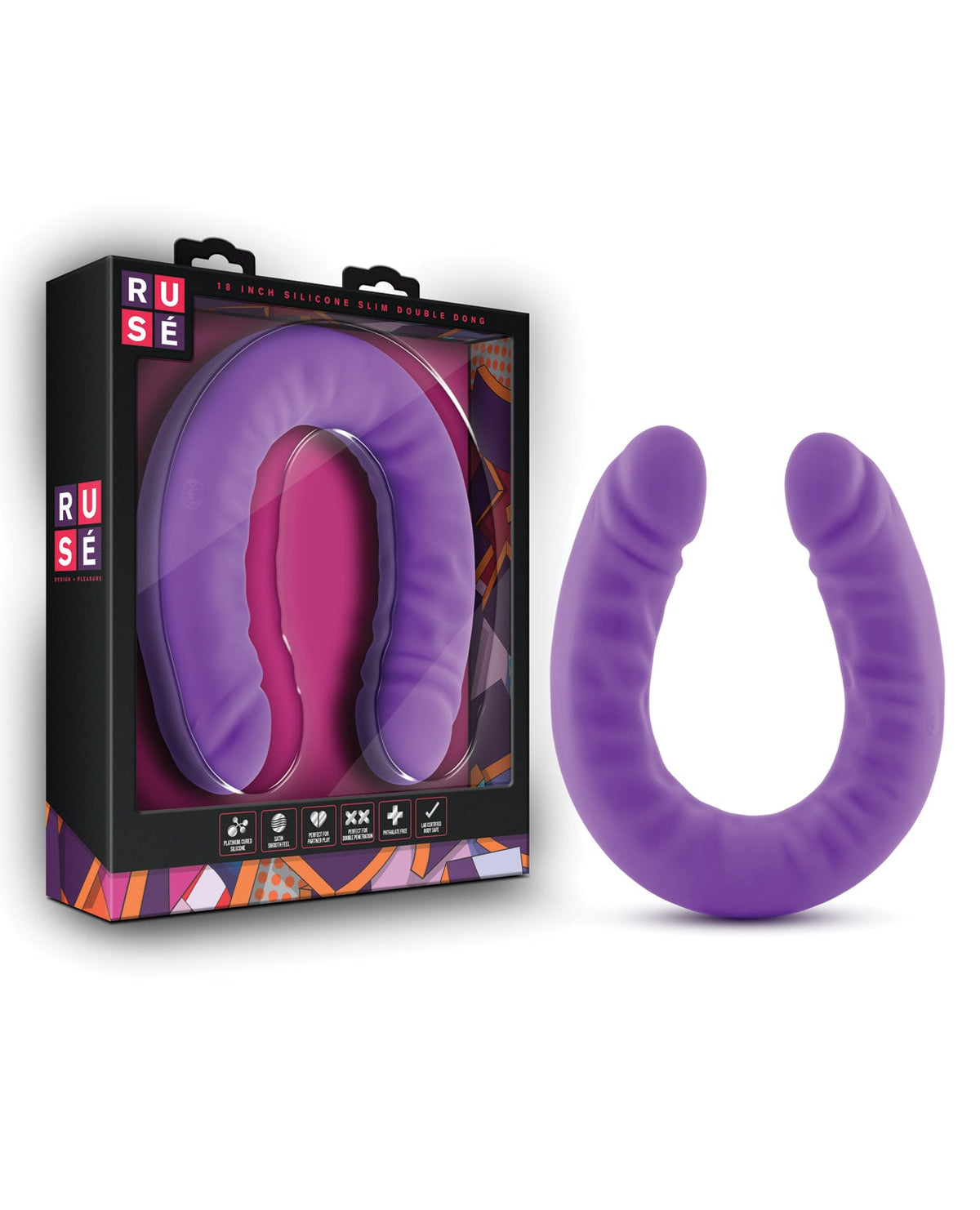 Ruse Blush Ruse 18" Slim Double Dong - Purple