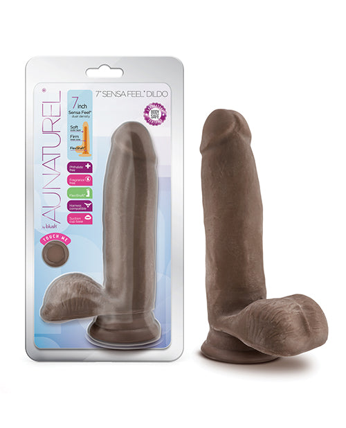Au Naturel Blush Au Naturel 7" Sensa Feel Dildo - Chocolate