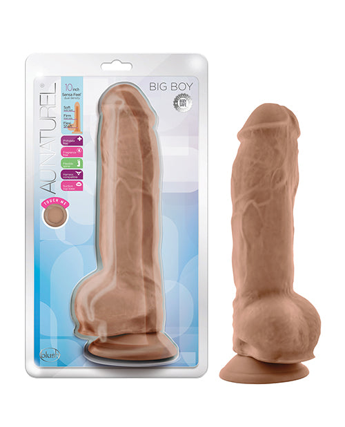 Au Naturel Blush Au Natural 10" Big Boy Realistic Dildo w/Balls - Mocha