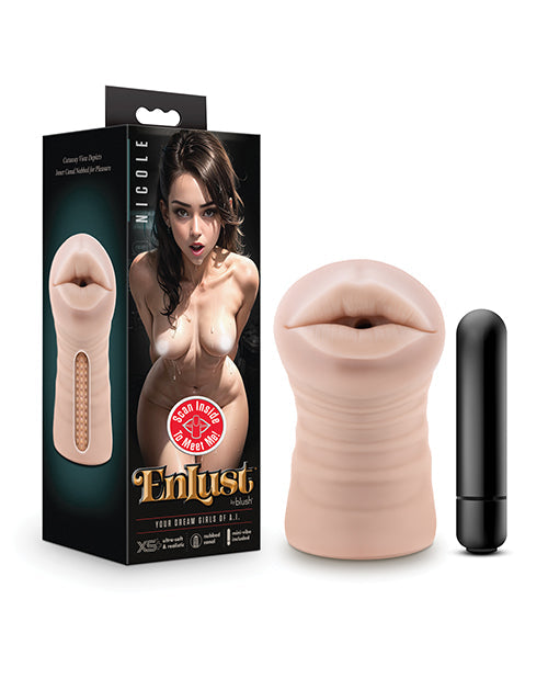 EnLust Blush EnLust Mouth Stroker w/Vibrating Bullet - Nicole