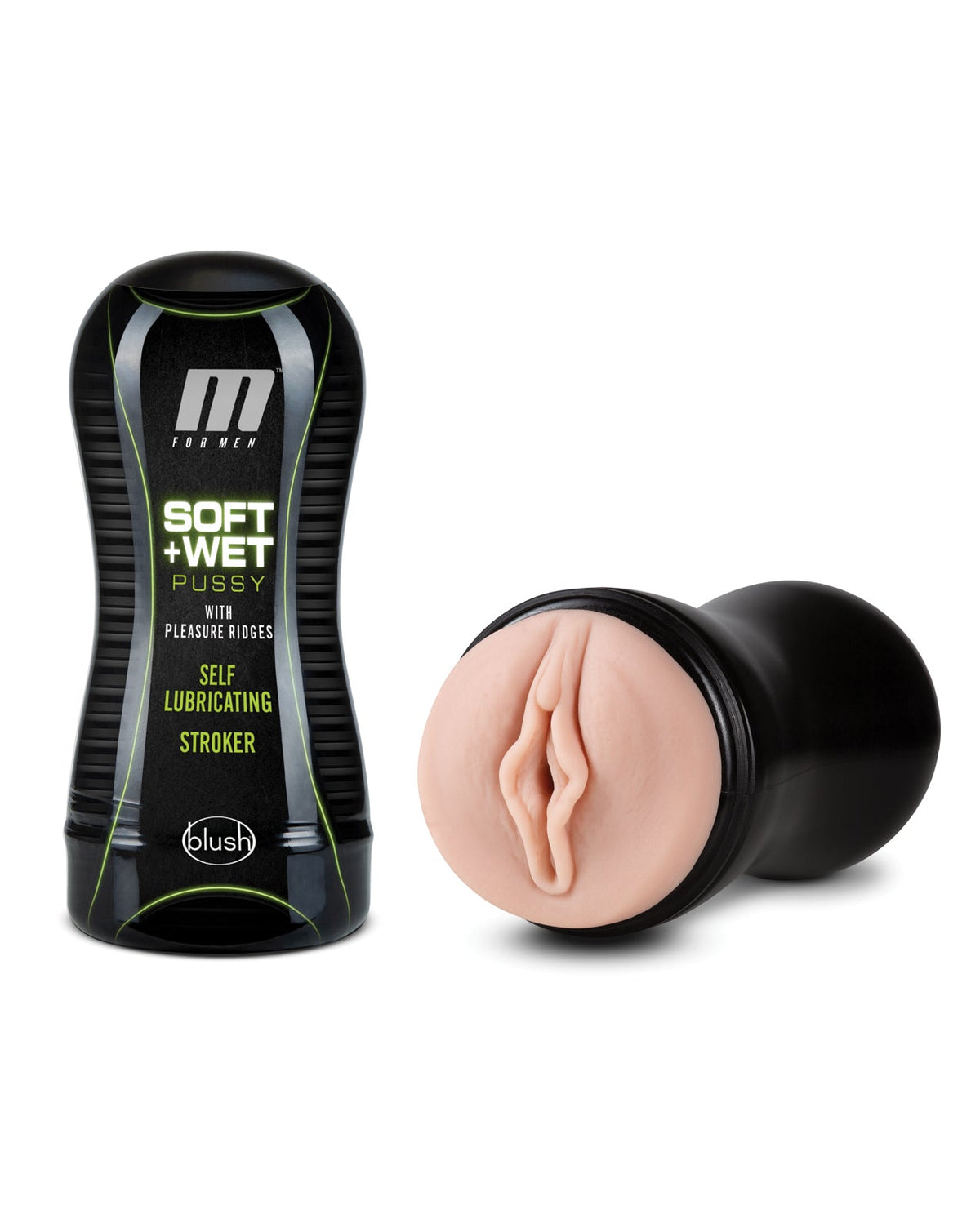M for Men Blush M for Men Soft & Wet Pussy with Pleasure Ridges Self Lubricating Stroker - Vanilla