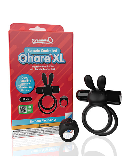 Screaming O Screaming O Ohare Remote Controlled Vibrating Ring - XL Black