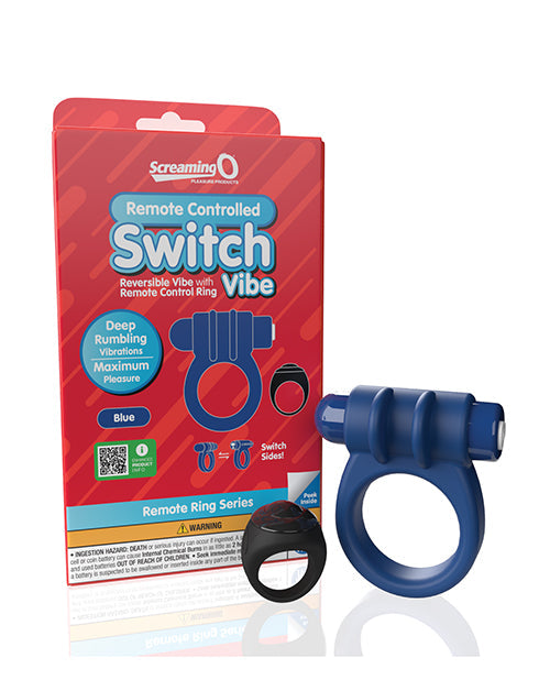 Screaming O Screaming O Switch Remote Controlled Vibrating Ring - Blue