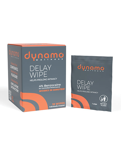 Screaming O Dynamo Wellness Delay Wipe 4% - 18 Pack