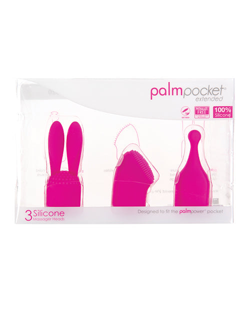 Palm Power Palm Power Palm Pocket Extended Accessories - 3 Silicone Heads Pink
