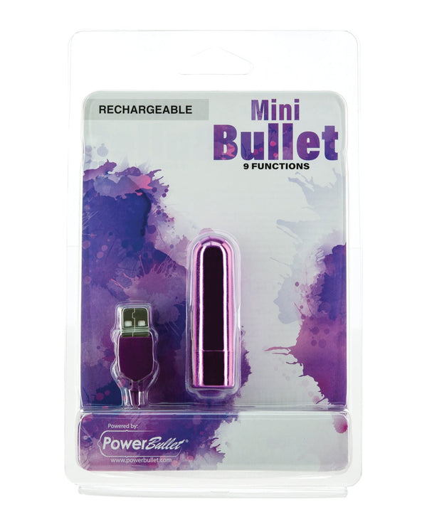 Power Bullet Mini Bullet Rechargeable Bullet - 9 Functions Purple