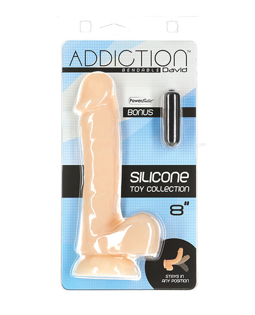 Addiction Addiction David 8" Bendable Dong - Flesh