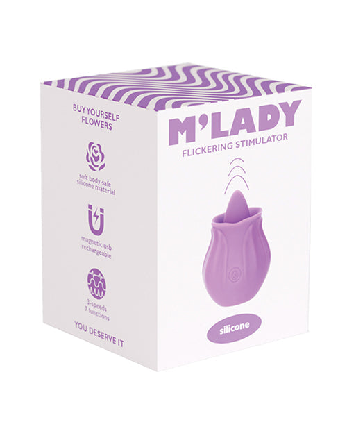 No Brand M'Lady Flickering Tongue & Vibrating Clitoral Stimulator - Purple